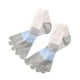 thumbnail image 3 of Calcetines Tobilleros A Rayas De Algodón Calcetines Tobilleros Cálidos Para Hombres Y Mujeres Gris Sunnimix Calcetines Five Fingers, 3 of 6