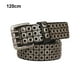 thumbnail image 3 of Sonducket Cinturones con tachuelas de 3 filas 105 cm-125 cm de longitud cinturón ajustable Hip Hop hombres Casual Punk correa masculina moda Cinturones Negro 120cm, 3 of 6