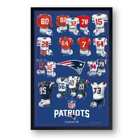New England Patriots 27" x 39" Uniform Heritage Framed Art Print