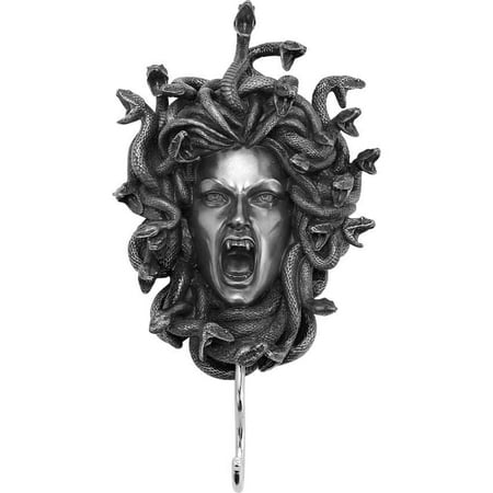 

Silver Head of Medusa Wall Hook by Medieval Collectibles