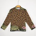 thumbnail image 5 of Leopard Zebra Floral Tropical Print Men's Stand Collar Sweater Long Sleeve Clothing Loose Fit Sports Sweater, 5 of 8