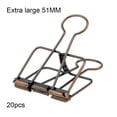 thumbnail image 1 of 20 Pieces Metal Paper Clip Electroplated Solid Binder Files Color Replacement Home School Examination Papers Clips Accessories Red Bronze 51mm, 1 of 8