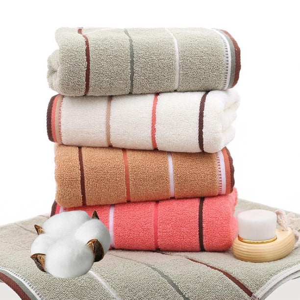 Toallas de algodón premium de secado rápido (paquete de 4) para viajes, camping y gimnasio. Ultraabsorbentes y compactas, fáciles de guardar y llevar. Aestivo | Blanco, rosa, verde y caqui |