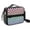 Multicolor Checkered Pattern, variant on Blue Wavy Checkered Pattern Insulated Lunch Bag with Shoulder Strap and Bottle Holder,Bento School Lunch Bag Box,11x9.5x3.5 Inches
