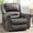 Smoky Grey, variant on MEETWARM Grey Massage Swivel Rocker Recliner - Manual Glider with Heat, Vibration, Remote Control & USB Ports for Living Room(Grey)