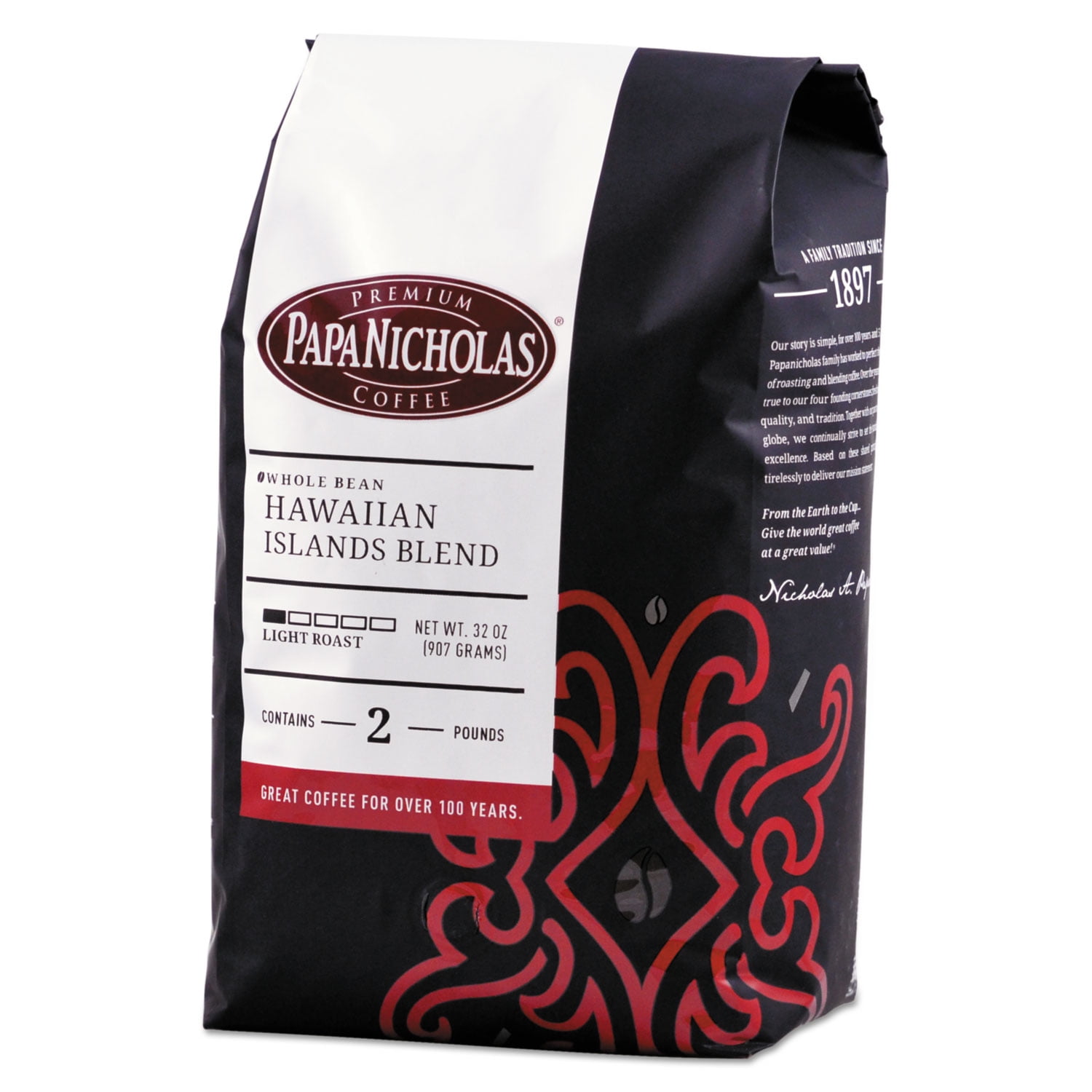 Papanicholas Coffee Premium Coffee, Whole Bean, Hawaiian Islands Blend
