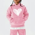 thumbnail image 2 of Mercatoo Girls Oversized Heart Hoodies Fall Winter Trendy Pullover Hoodie Pocket Personalized Graphic 𝐇ooded Sweatshirts, 2 of 5