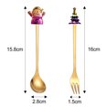 Christmas Seasonal Stainless Steel Mini Spoon Set;Elegant Gift Boxed