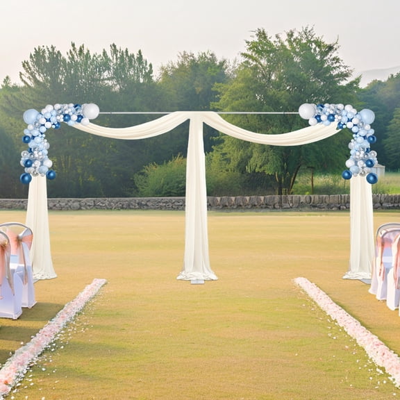 Backdrop Stand Pipe Kit,Wedding Backdrop Stand with Telescopic Pole, with Weighted Steel Bases Heavy Duty for Parties Weddings Birthday (3X6m/9.84ftx 19.69ft/118.11''X236.22'')