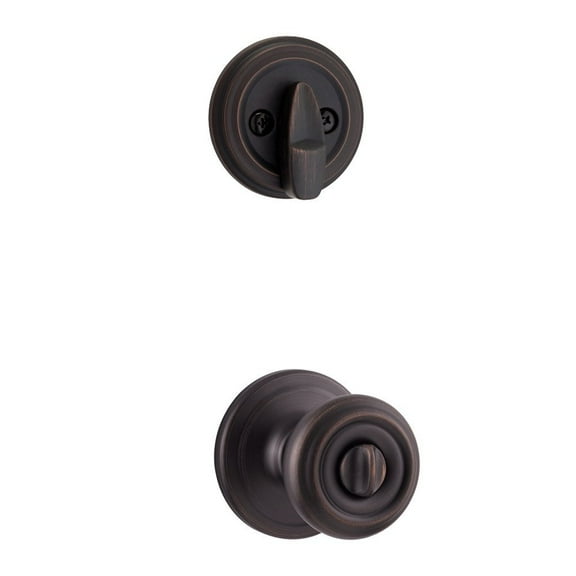 Kwikset 978CN-11P Cameron Interior Single Cylinder Montara Handleset Trim Venetian Bronze Finish
