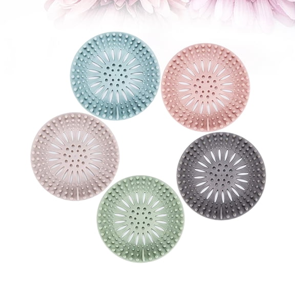 GOOHOCHY 5-Pack Floor Drain Strainers for Kitchen Sink, Sewer Anti-Clogging Mesh Covers, 13.2 x 13.2 x 1 cm