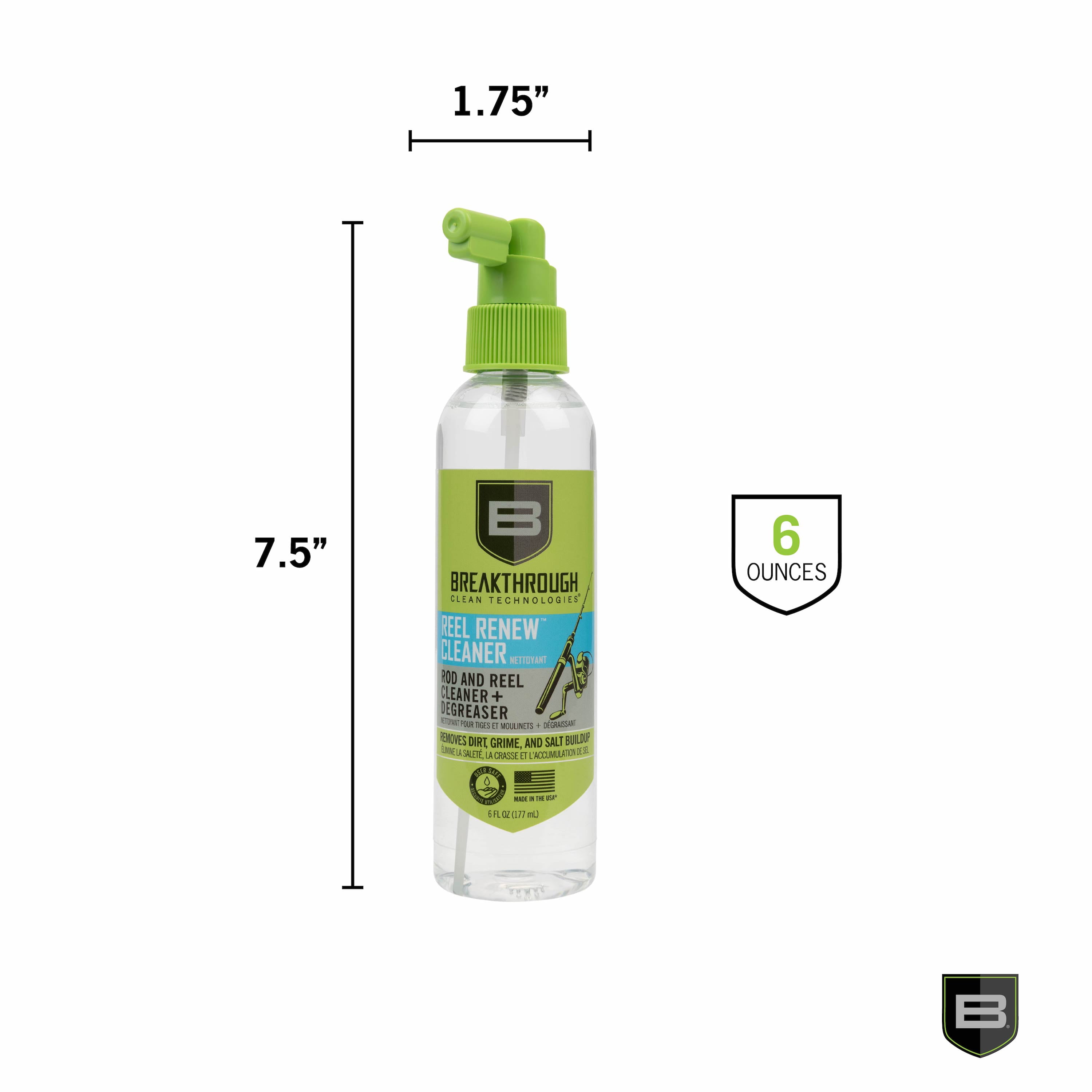 Breakthrough Clean Technologies® Reel Renew Rod & Reel Cleaner, 6Oz Pump Spray Bottle