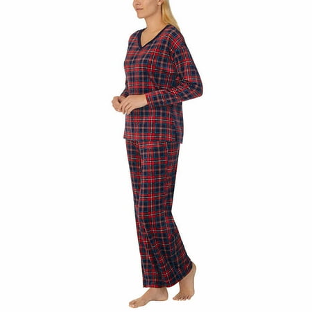 

Nautica Ladies Fleece Pajama Set (Bridget Plaid Large)