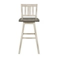 thumbnail image 2 of OakvillePark Roscoe Swivel Pub Height Barstool (Set of 2), White/Gray, 2 of 7