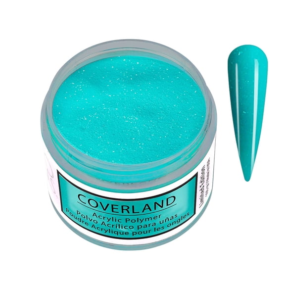 Tones Coverland Acrylic Nail Powder "Teal" - Limited Edition Acrylic Powder for Nail Design, Sculpting, and Masking Nail Bed Imperfections - Professional Acrylic Nail Supplies (1.5 Oz)