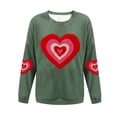 thumbnail image 4 of Yuyuzo Chandails en Molleton pour Femmes Saint-Valentin T-Shirts Graphiques Hauts Décontractés Manches Longues Col Rond Mode Chandail, 4 of 5