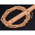 thumbnail image 3 of Braided Golden Tone Necklace With Six Intertwined Chains And Multiple Finishes, 3 of 4
