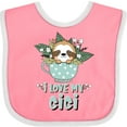 thumbnail image 3 of Inktastic Teacup Raccoon I Love My Gigi Boys or Girls Baby Bib, 3 of 4