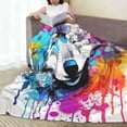 thumbnail image 6 of Zufioo Cool Colorful Wolf Fleece Blanket Queen Size,Plush Bed Blanket,Ultra Soft Throw Blanket,Plush Fuzzy Cozy Blanket Perfect for Bed,Couch-40"x30", 6 of 7