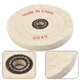 thumbnail image 4 of 6 Inch Cloth Buffing Polishing Wheel 1/2In Polish Grinder White Pad Flannel, 4 of 8