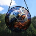 thumbnail image 2 of Customized Midnight Crow Hanging Stained Glass for Windows , Midnight Crow Hand-Painted Sun Catcher, Midnight Crow Garden Hangings Christmas, for Home Décor egRzhN, 2 of 5