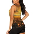 thumbnail image 3 of Uemuo Sunflower Sunset Rainfall Pattern Workout Tank Tops for Women Breathable Moisture-wicking tank top Sleeveless Running Loose Fit Yoga Tops Active Shirts Sports Gym Exercise, 3 of 9