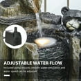 thumbnail image 5 of Outsunny 22.8" Outdoor Water Fountain, 3-Tier Floor Standing Resin Bears on Log Waterfall Fountain with LED Lights, Pump, 5 of 10