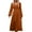 Gold, variant on Lovskoo Women's Maxi Dress A-Line Puff Sleeve V-Neck Button Up High Waist Solid Color Pleated Long Dress Gold