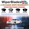 thumbnail image 2 of 2001 Lincoln Continental Beam Wiper Blades Wipers w/2yr Warranty (Set of 2), 2 of 5