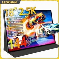 LESOWN 2.5K 144Hz Portable Gaming Monitor 18-inch 2560x1600 QHD 100%sRGB Laptop Secondary Widescreen for Game Console Phone PC