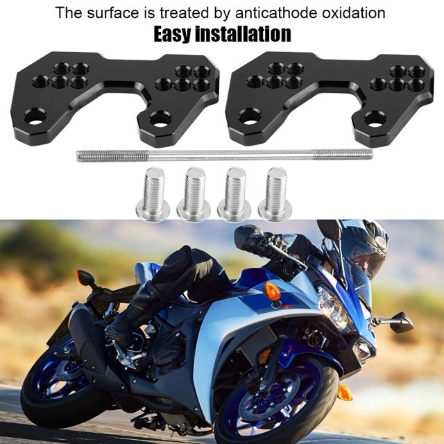 Aqxreight - Motorcycle Foot Pegs, 2 Pcs Motorcycle Rearset Base Foot Pegs Accessories For MT03 For YZF-R3 2015 2016