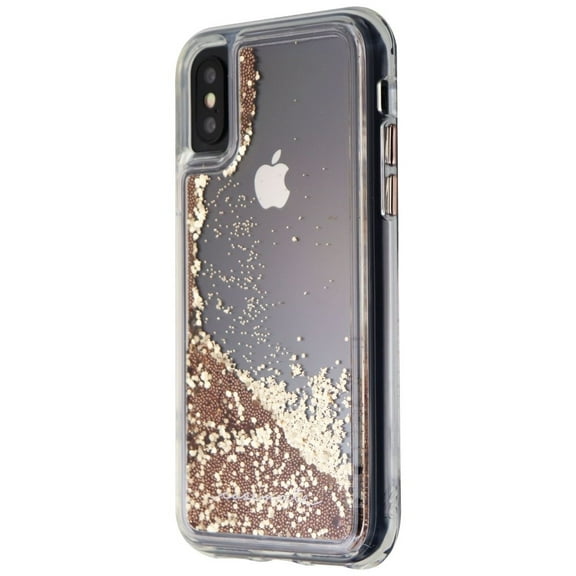 Case-Mate Waterfall Liquid Glitter Case for iPhone Xs and iPhone X - Clear/Gold