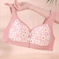 thumbnail image 5 of Purcolt Daisy Bras for Older Women No Underwire Front Close Bras Post Surgery Full Coverage Wireless Snap Closing Bra Comfort Supportive Convenient Bralettes for Seniors, 5 of 9