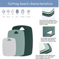 thumbnail image 3 of Plastic Cutting Board Set of 3,Cutting Boards for Kitchen,Thick Chopping Boards for Meat, Veggies, Fruits, with Easy Grip Handle,Dishwasher Saf-green, 3 of 4
