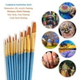 thumbnail image 2 of Acrylic Paint Brush Set 10pcs Round-Pointed Tip Nylon Hair Artist Acrylic Paint Brushes for Acrylic Painting Oil Watercolor, Face Nail Art, Canvas, Miniature Detailing & Rock Painting, 2 of 7
