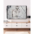 thumbnail image 3 of Outdoor TV Cover 30 to 32 Inch Weatherproof, Snowy Owl Waterproof TV Screen Protector for Outside Decor with Zipper and Pocket 30"L x 19"H&nbsp; , Winter Polar Owl, 3 of 7