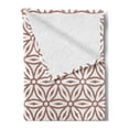 thumbnail image 2 of Floral Soft Flannel Fleece Throw Blanket, Abstract Flowers in Ornamental Style and Monochrome Design on a Plain Background, Cozy Plush for Indoor and Outdoor Use, 50" x 70", Umber, by Ambesonne, 2 of 5