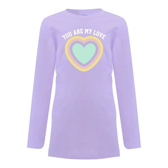 Playera George Talla 4 Manga Corta Estampado Corazón You are my Love Lila