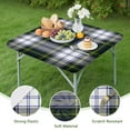 thumbnail image 4 of Classic Red and Black Buffalo Plaid Tablecloth - Elastic Fitted Square Cover, Windproof & Secure Fit for Outdoor Dining, 4 of 6