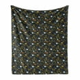 thumbnail image 1 of Spring Soft Flannel Fleece Blanket, Childish Doodle Art Pattern with Different Blossoms Leaves Dots and Small Triangles, Cozy Plush for Indoor and Outdoor Use, 50" x 70", Multicolor, by Ambesonne, 1 of 6