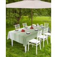 thumbnail image 4 of Outdoor Tablecloth with Umbrella Hole and Zipper 60 x 120 Inch Abstract Rustic Sage Green Gradient Table Cover for Rectangular Tables Waterproof Tabletop Collection for Patio Garden Picnic Camping, 4 of 6