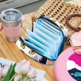 thumbnail image 6 of Sanitary Napkin Storage Bag, Zipper Menstrual Cup Pouch Feminine Menstruation First Period Pads Holder for Girls Women Ladies, Cat, 6 of 7