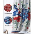thumbnail image 3 of Independence Day Kitchen Curtains Star Stripe Flag Eucalyptus Red Blue Cafe Short Curtains for Bathroom Blackout Window Curtain Small Window Treatment Drapes for Bedroom Living Room 27.5"x39"x2, 3 of 9