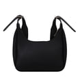 thumbnail image 1 of Sywqhk Bolso De Hombro Tipo Bandolera Simple De Media Luna Para Mujer, Bolsos De Mano De Pu Puro (Negro) Sywqhk Para estrenar, 1 of 9