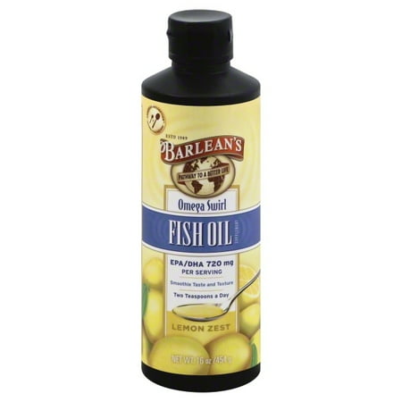 - Barleans Organic Oils Barleans Omega Swirl Fish Oil, 16 oz