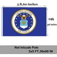thumbnail image 3 of Air Force Crest Emblem Flags 3x5 FT Outdoor Double Sided USAF Military Crest Emblem Flag US Air Force Flag Banner for Outside Indoor Outdoor with 2 Brass Grommets, 3 of 10