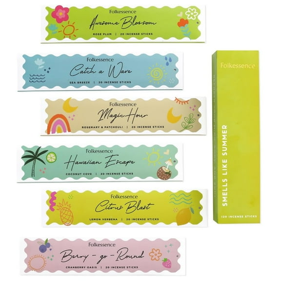 Folkulture Incense Sticks | Set of 6 (120 Sticks) - Sea Breeze, Rosemary, Patchouli Incense Sticks Variety Pack | Inscents-Sticks, Inscense-Sticks Multipack for Home | Home fragrance Products