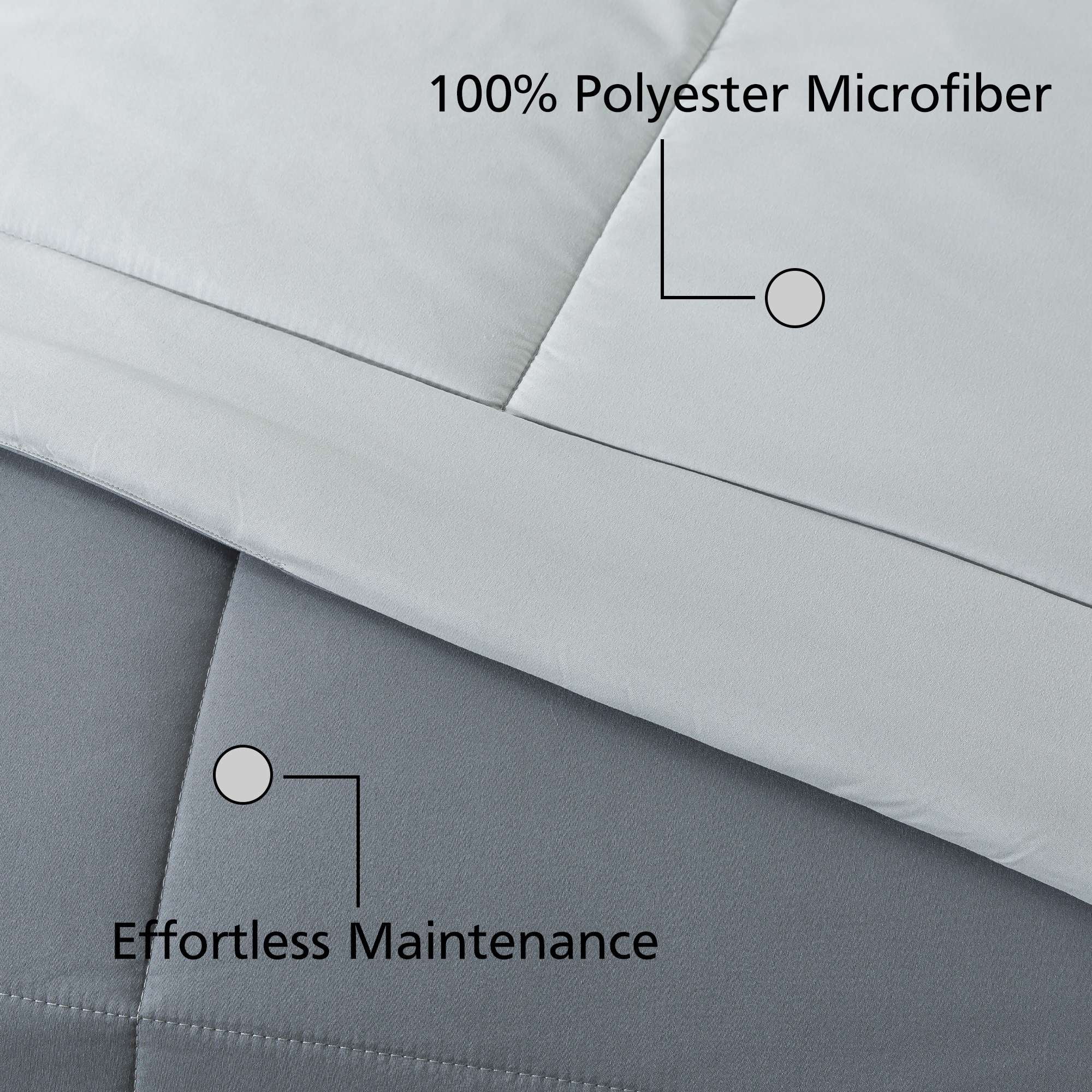 Mainstays All in One Reversible Comforter and Sheet Set, 5-Piece, Twin, Gray