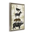 thumbnail image 2 of Stupell Industries Traditional Tower of Safari Animals Brown Floating Frame Canvas Art, 21 x 31, by Victoria Barnes, 2 of 7
