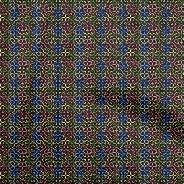 oneOone Polyester Spandex Black Fabric Floral Craft Projects Decor Fabric Printed By The Yard 56 Inch Wide